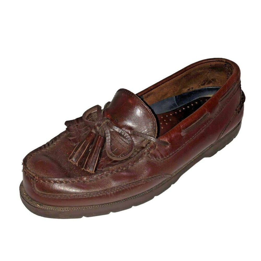 Cabelas Mens Size 9 M Matthew Brown Tassel Kiltie Loafers Slip On Casual Shoes